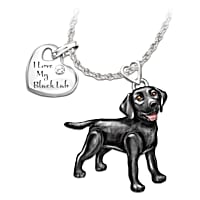 Black lab necklace top