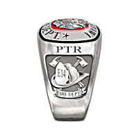 Personalized Brotherhood Of Honour Mens Firefighter Ring