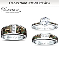 Black camo wedding ring sets top