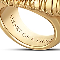 Heart Of A Lion 24K Gold Plated Men s Ring