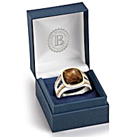Single Malt Mens Smoky Quartz Gemstone Ring