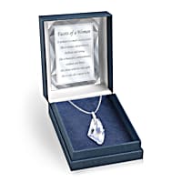 Swarovski round pendant necklace top