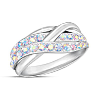 Aurora Womens Swarovski Crystal Ring