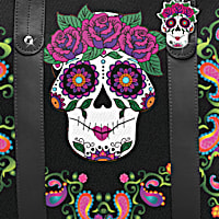 Skull leather tote bag online