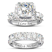 Simulated diamond wedding band shop
