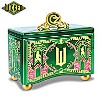 WICKED Music Box Adorned With Silhouettes Of Elphaba And Glinda