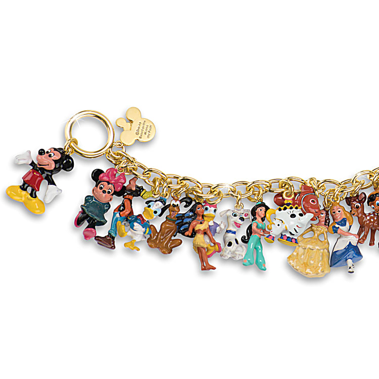 Gold disney charm bracelet top