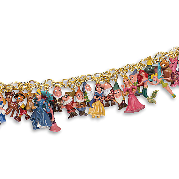 Gold disney charms deals