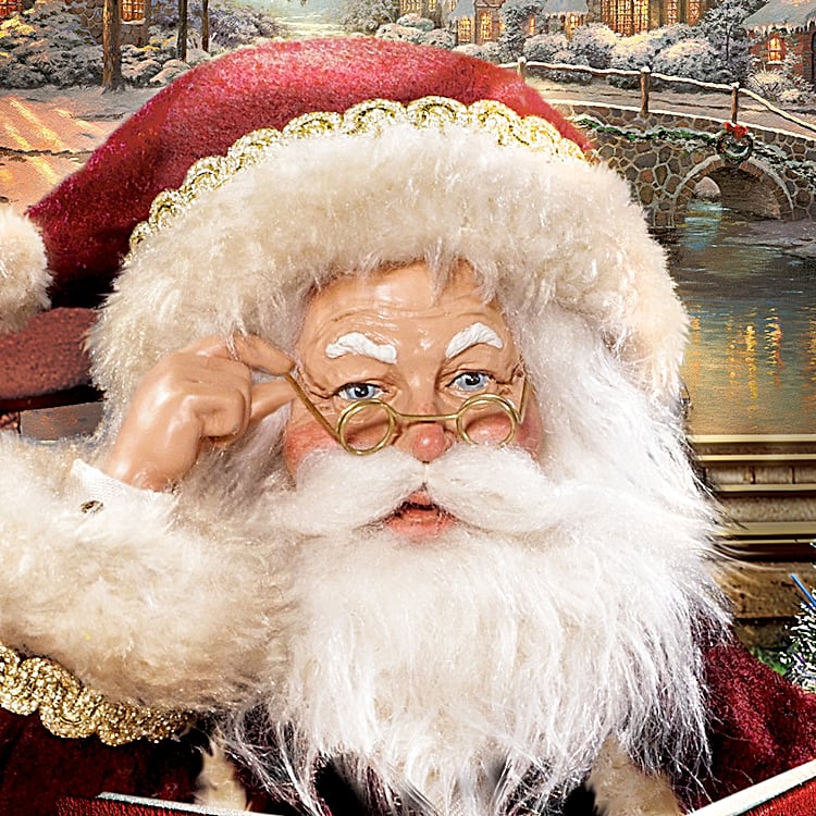 邦楽 The Magical Steppers. COLOR MY HOLIDAY Thomas Kinkade Storytelling Santa Tabletop Figurine: Twas