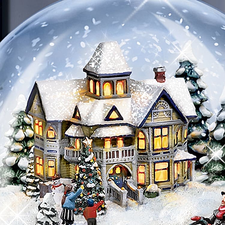 Thomas kinkade snow hot sale globes