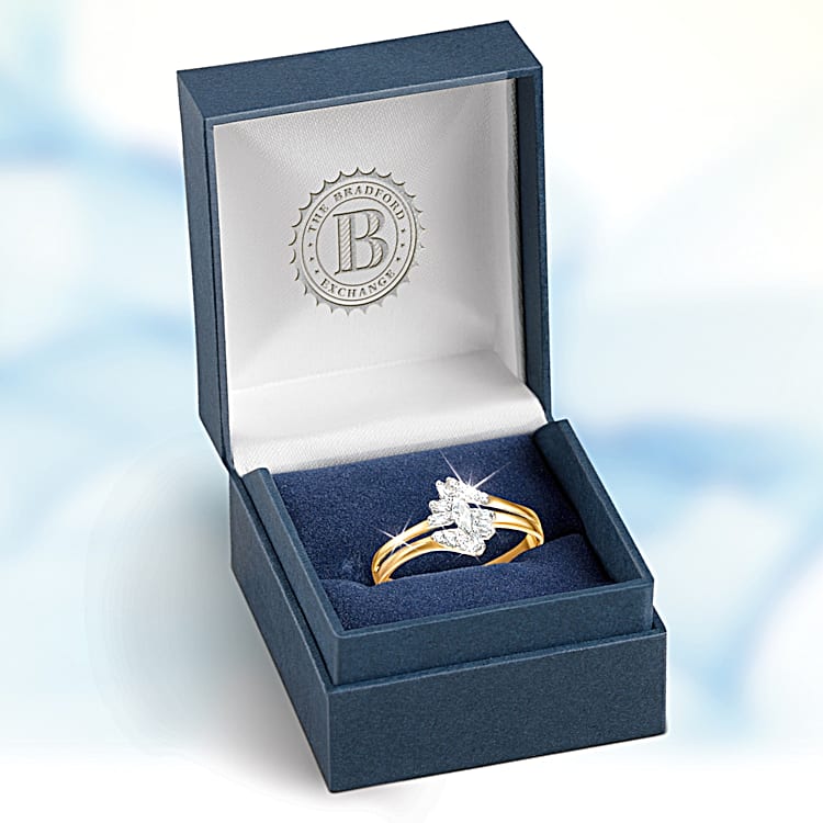 15 Genuine Diamonds 10K Solid Gold Fire And Ice Ring