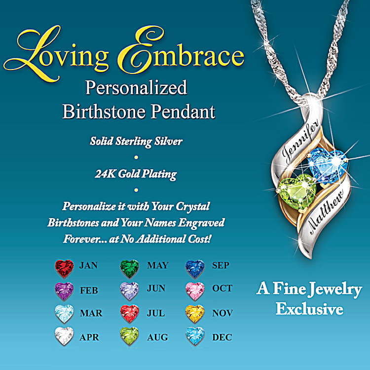 Heart shaped birthstone necklace discount