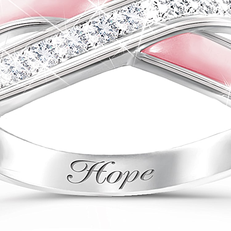 Sterling silver breast cancer ring shop