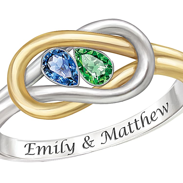 Womens Ring: Lovers Knot Personalized Ring