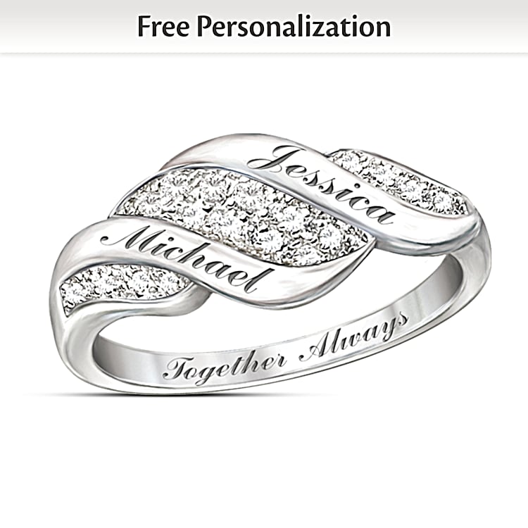 Cascade Of Love Personalized Diamond Ring