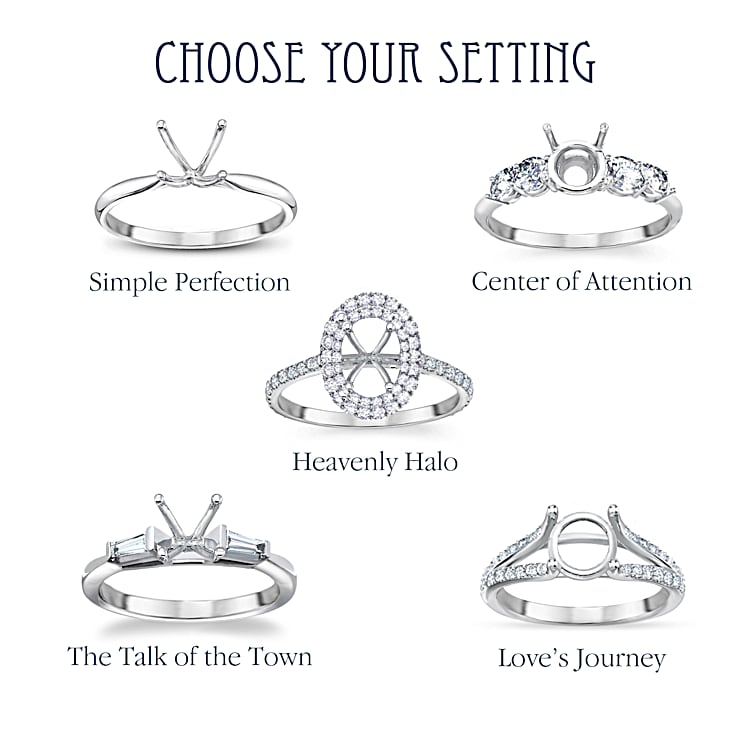 Womens Ring A Love Like No Other Personalized Bridal Ring Set