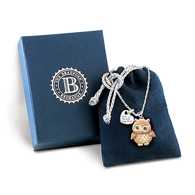 Swarovski owl necklace top