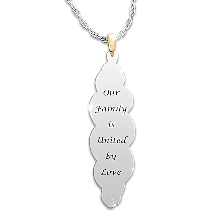 Strength Of Family Personalized Diamond Pendant Necklace