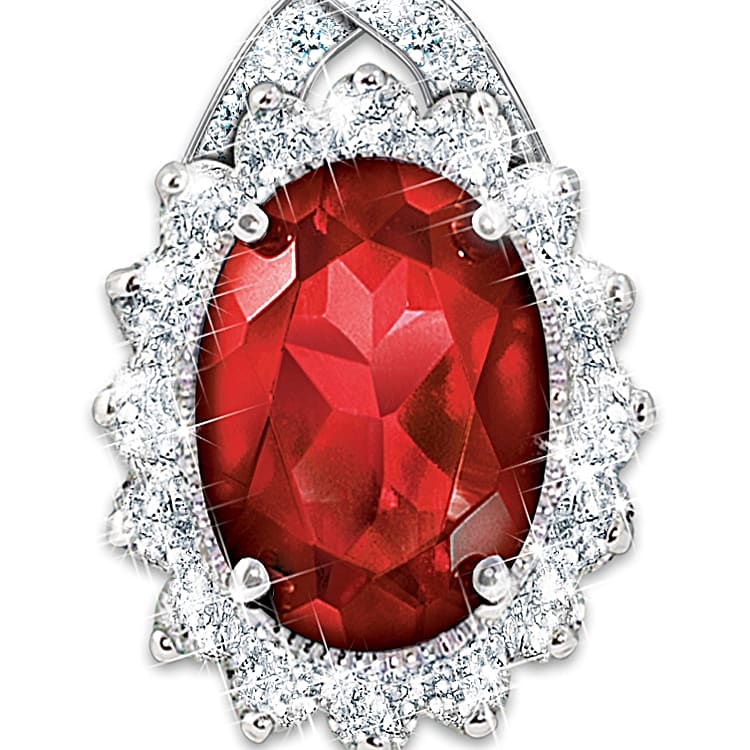 Simulated ruby necklace cheap