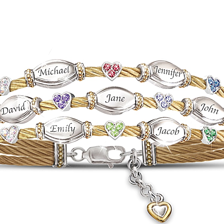 Name engraved bracelet clearance
