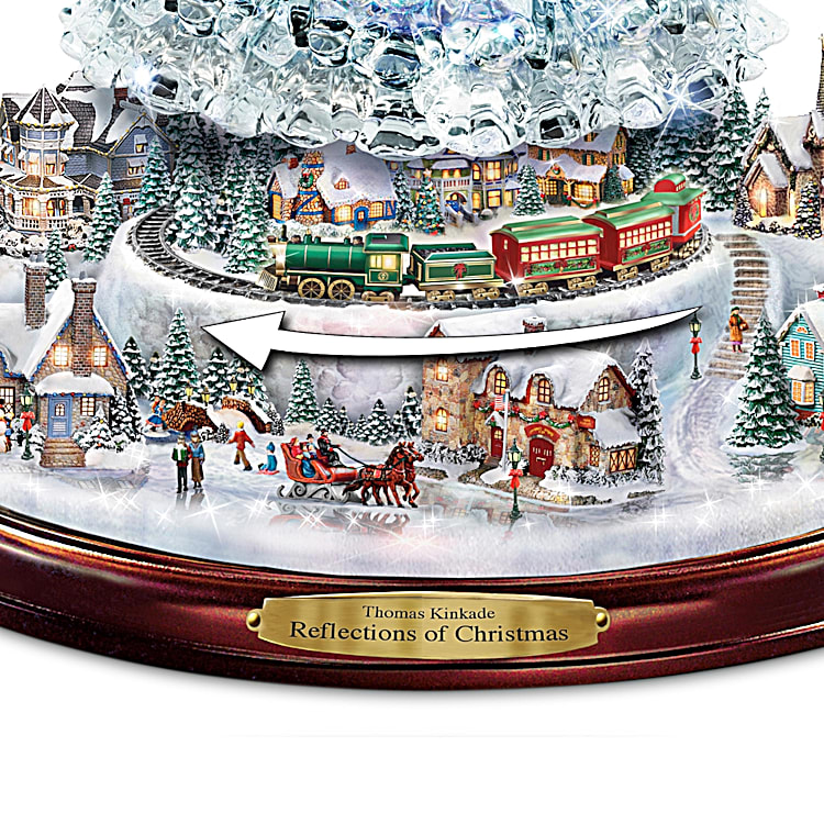 Thomas Kinkade Reflections Of Christmas Light Up Tabletop Tree