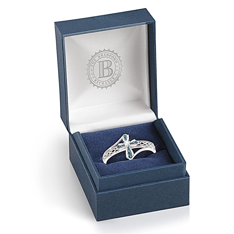 Blue And White Diamond Heavenly Grace Ring