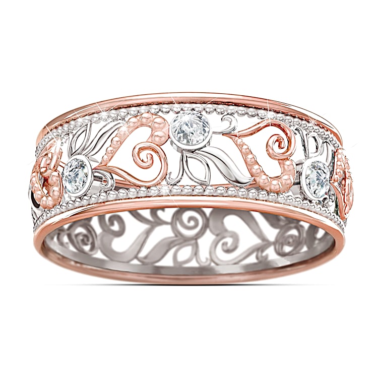 Filigree rose gold ring new arrivals