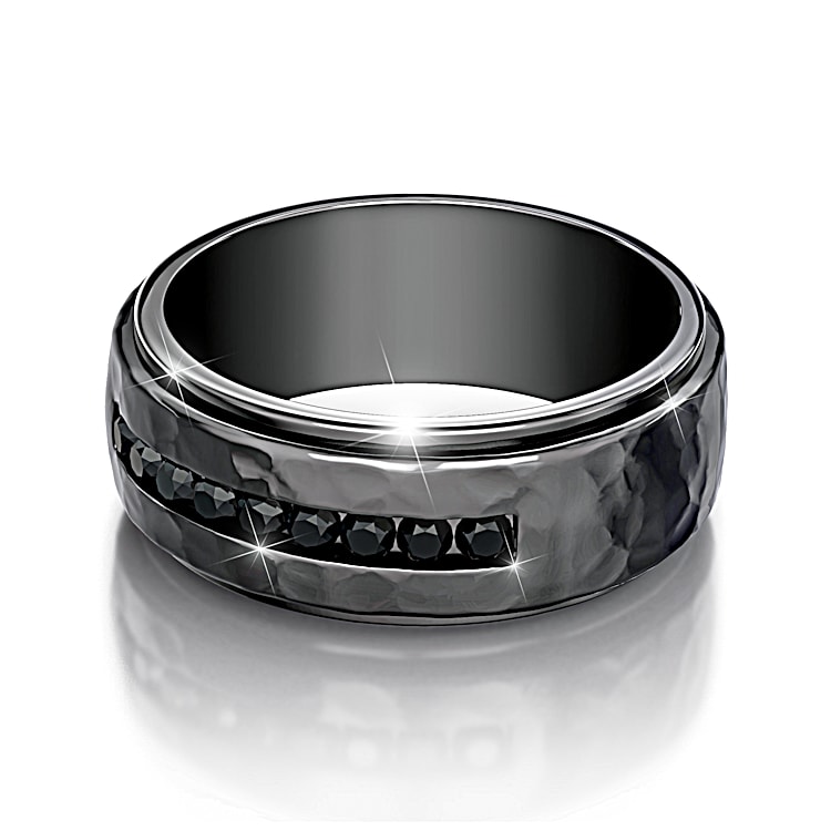 Black steel rings top