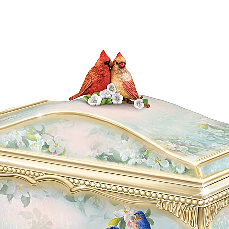 Songbird Serenade Handcrafted Heirloom Porcelain Music Box