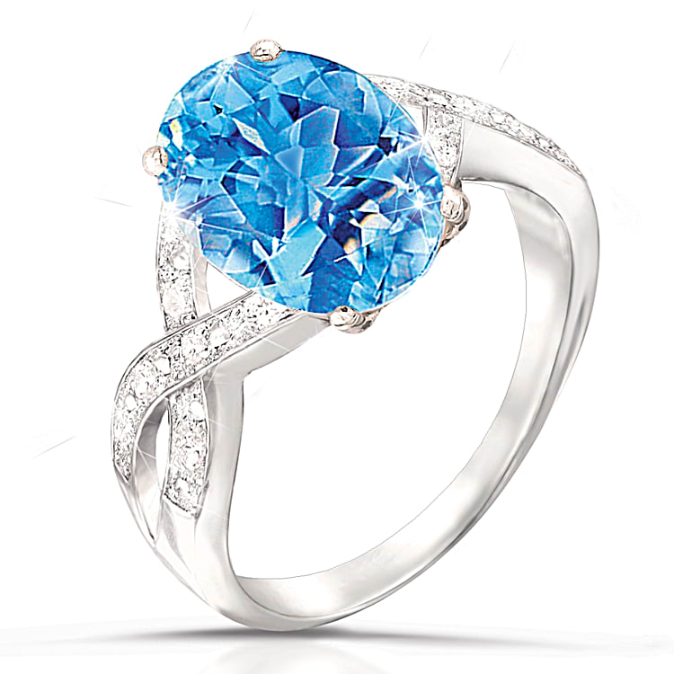Topaz and diamond band online