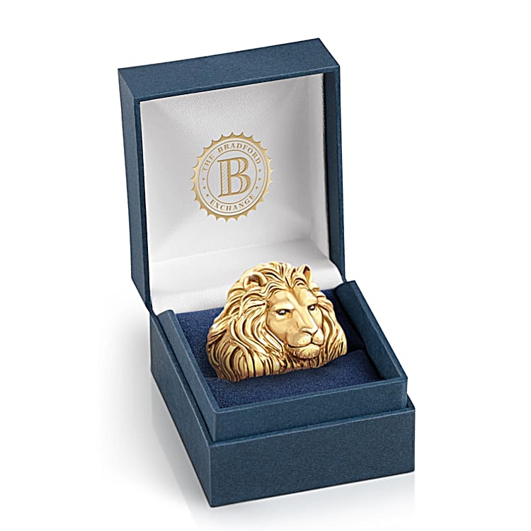Gold lion ring hot sale