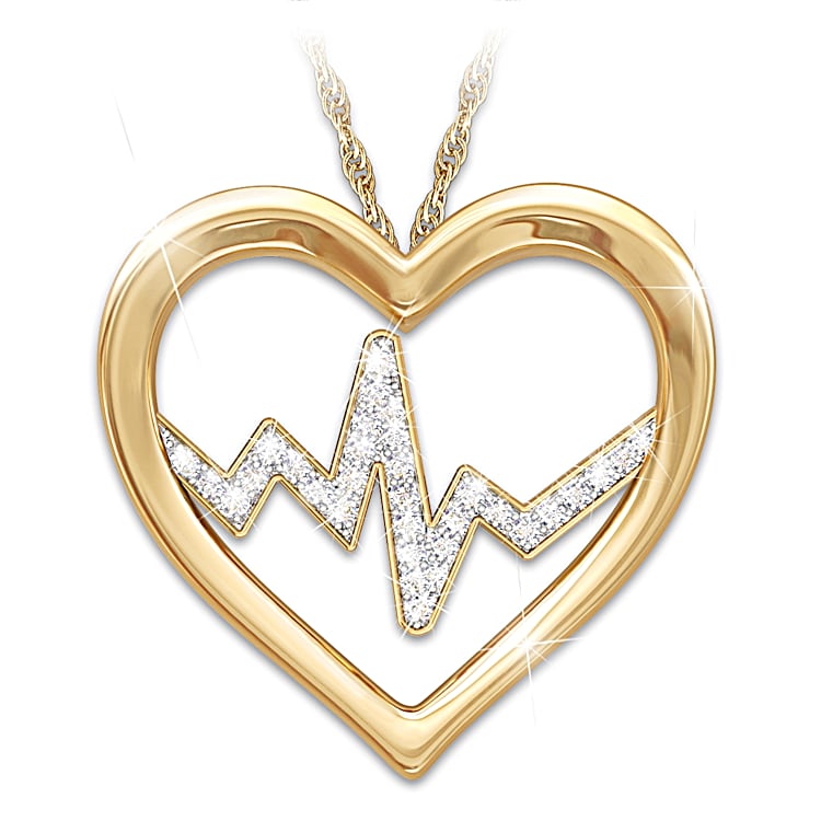 Heart Of A Nurse 18K Gold-Plated Pendant Necklace