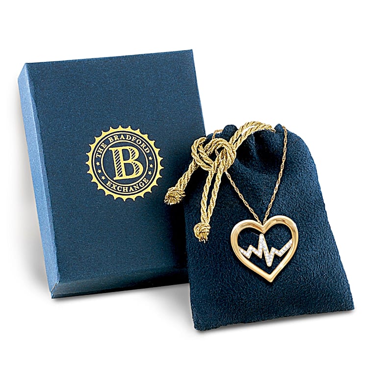 Heart Of A Nurse 18K Gold Plated Pendant Necklace