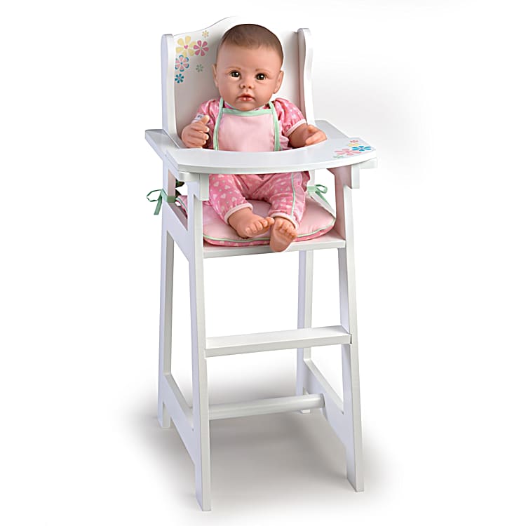 High Chair Baby Doll Accessory Set With Bib