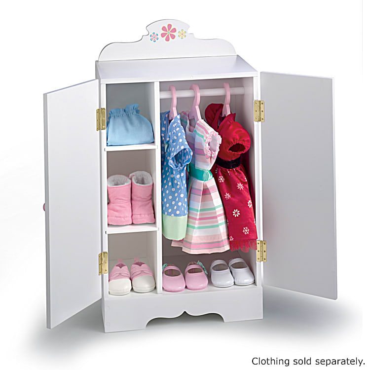 Doll Closet Wardrobe Doll Closet Doll Closet Wardrobe Clothing Organizer  For Girl Doll Clothes And Accessories Storage 