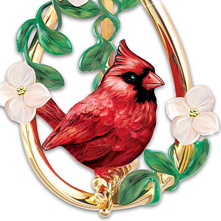 Bradford exchange cardinal necklace top