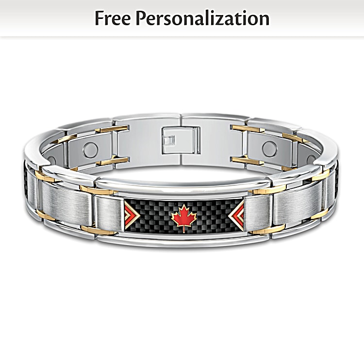 Personalized men's bracelet stainless steel on sale