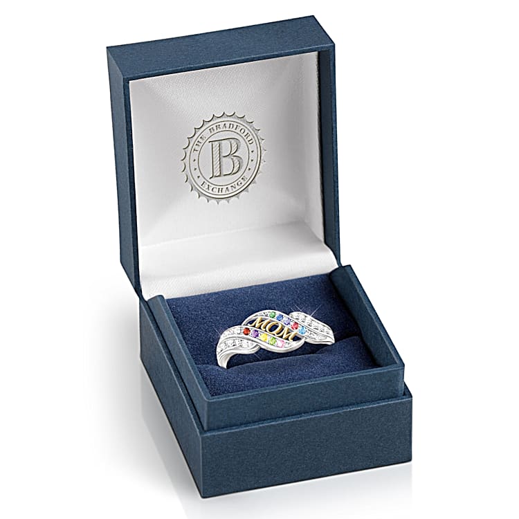Moms Blessings Personalized Birthstone Ring