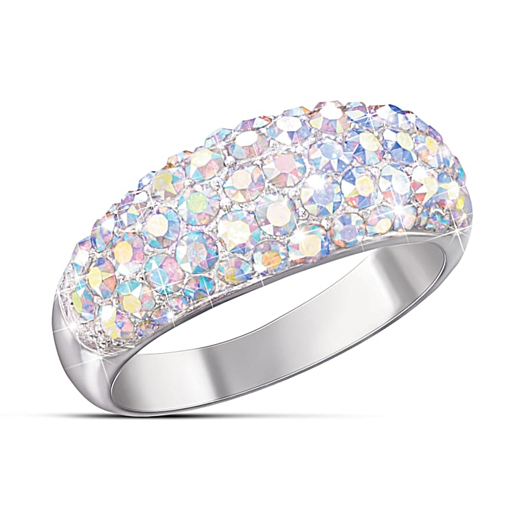 Swarovski necklace two rings shop