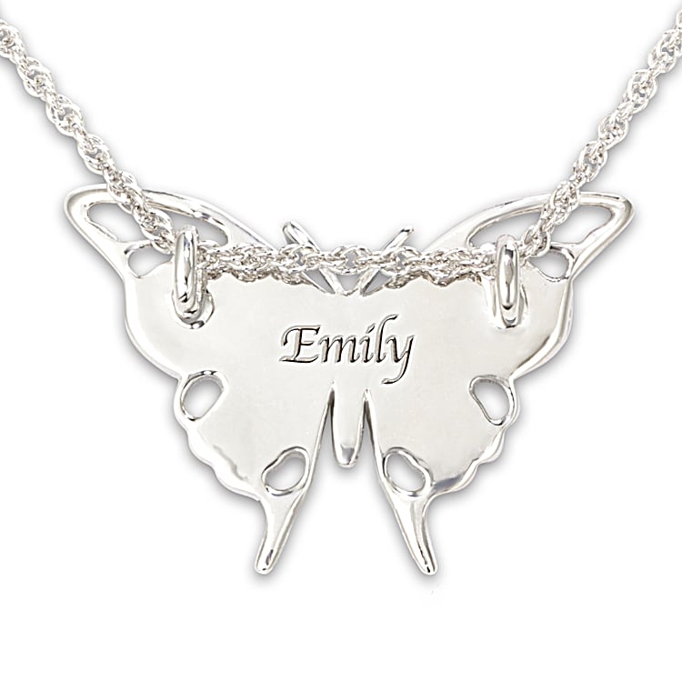 Bradford exchange butterfly necklace online