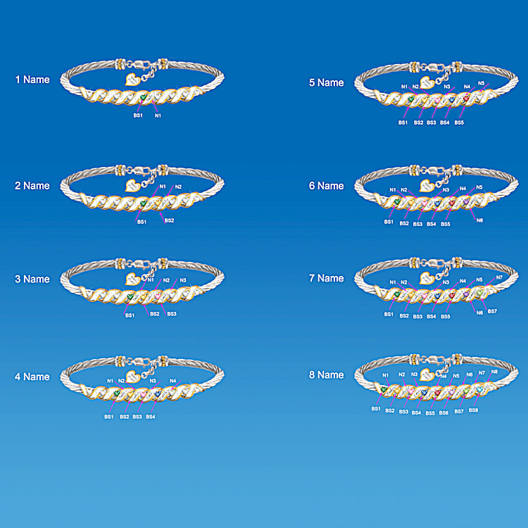 Family Is Forever Personalized Birthstone Bracelet