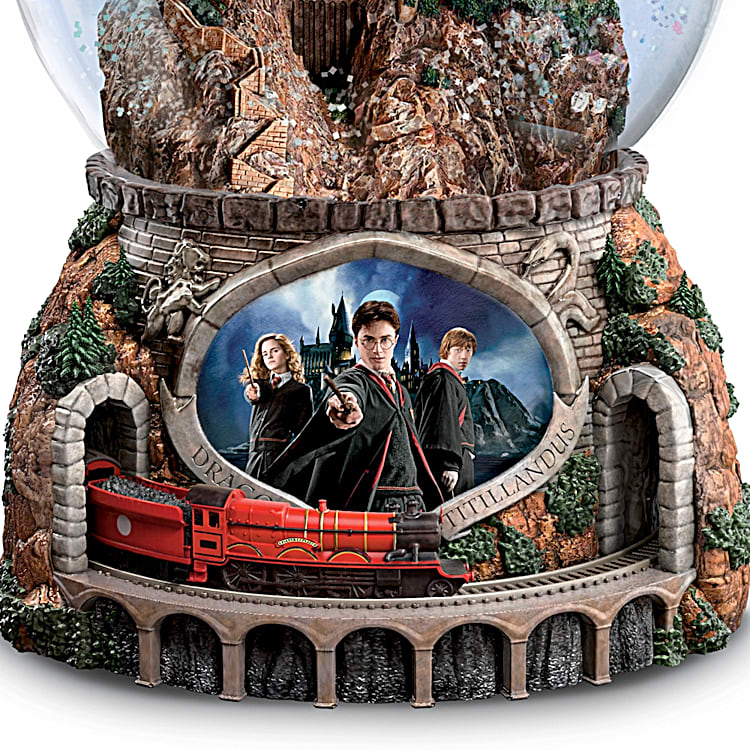Hogwarts express illuminated musical hotsell globe with moving train
