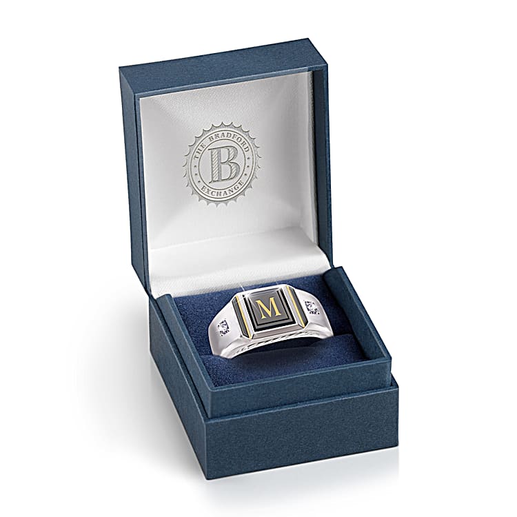 Diamond Black Onyx Man Of Distinction Personalized Ring