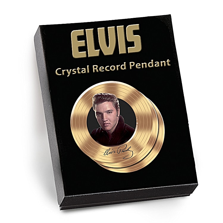Elvis Gold Record Pendant Necklace