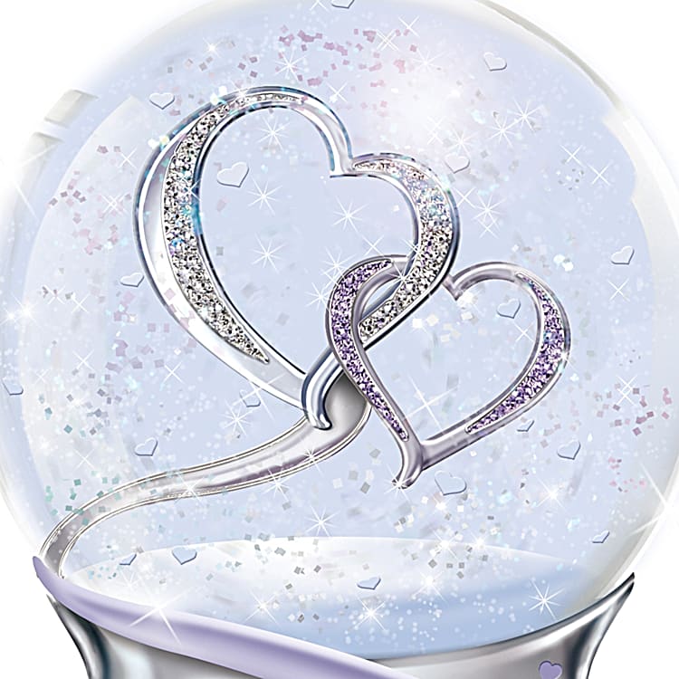 The Love Between Mother And Daughter Is Forever Musical Glitter Globe