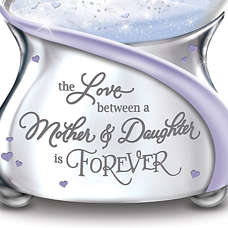Love between mother and daughter musical glitter globe 2025