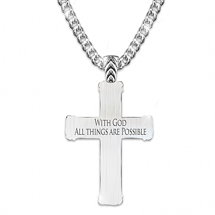 Man of god cross necklace deals