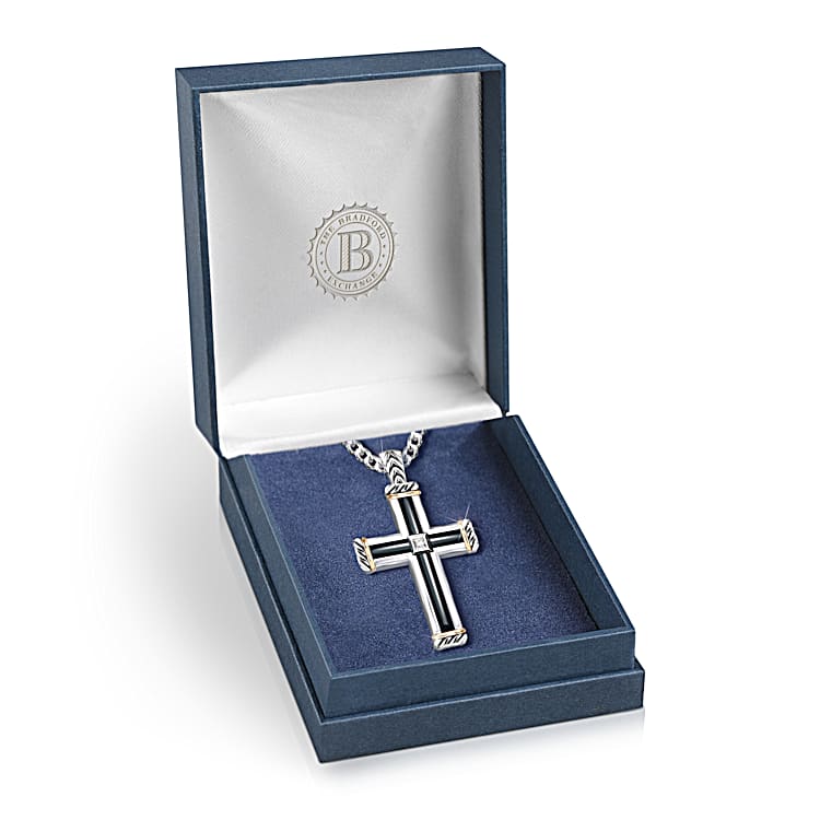 Male cross pendant on sale