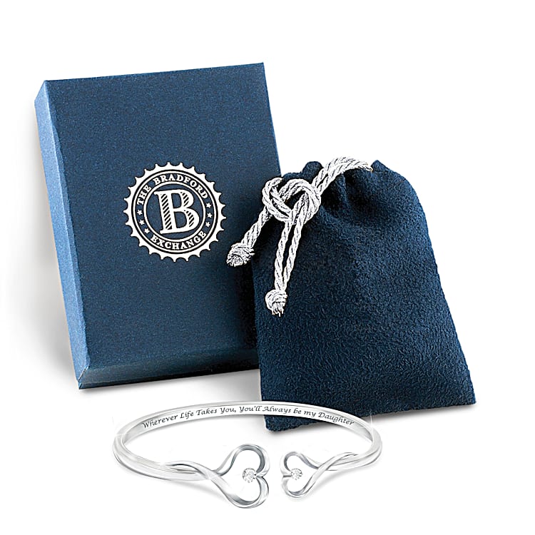 Always My Daughter Heart Shaped Diamond Bracelet
