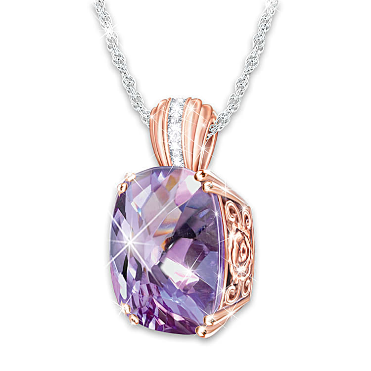 Rose de france amethyst necklace deals